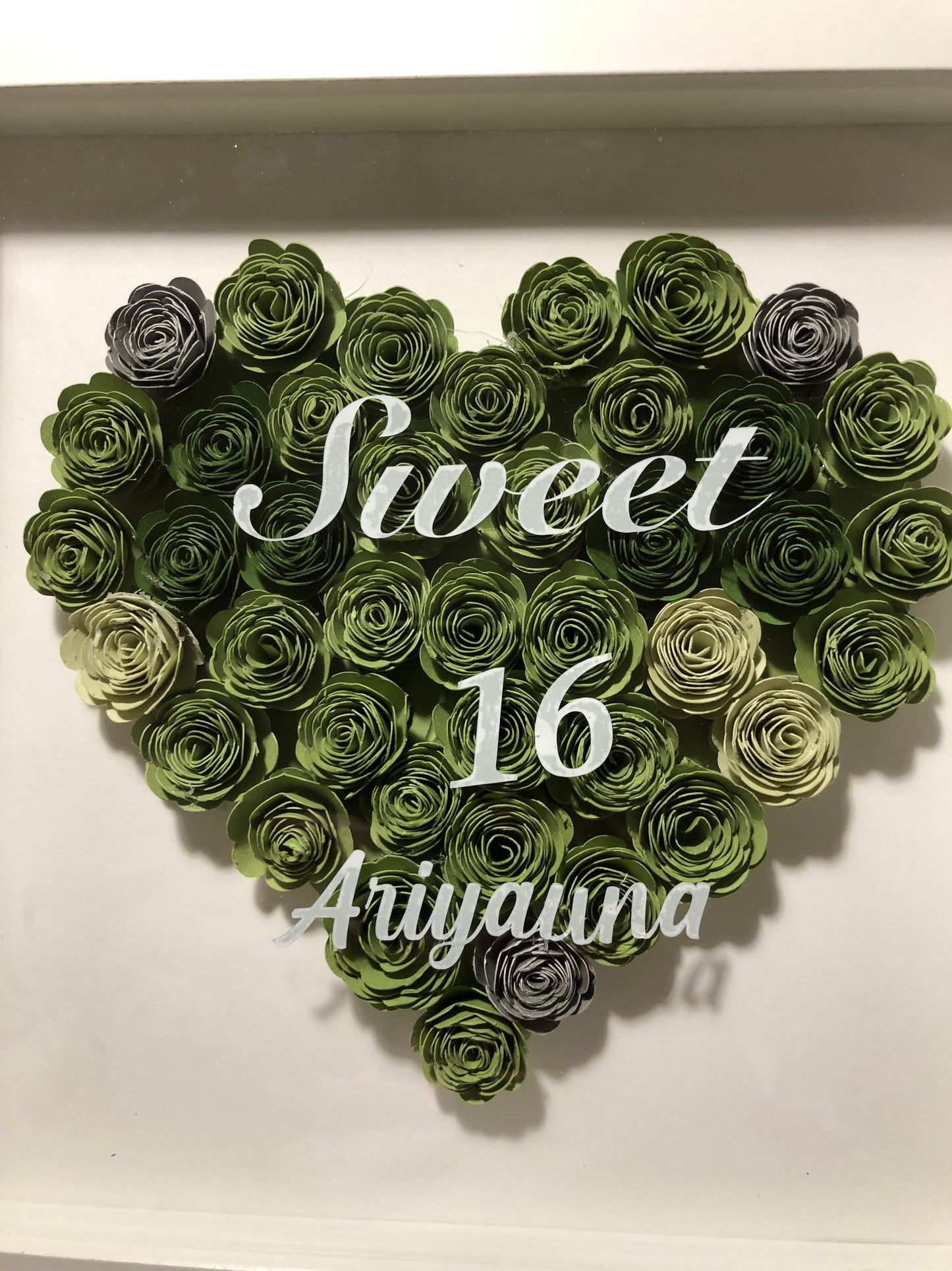 Custom Flower Shadow Box (8x10)