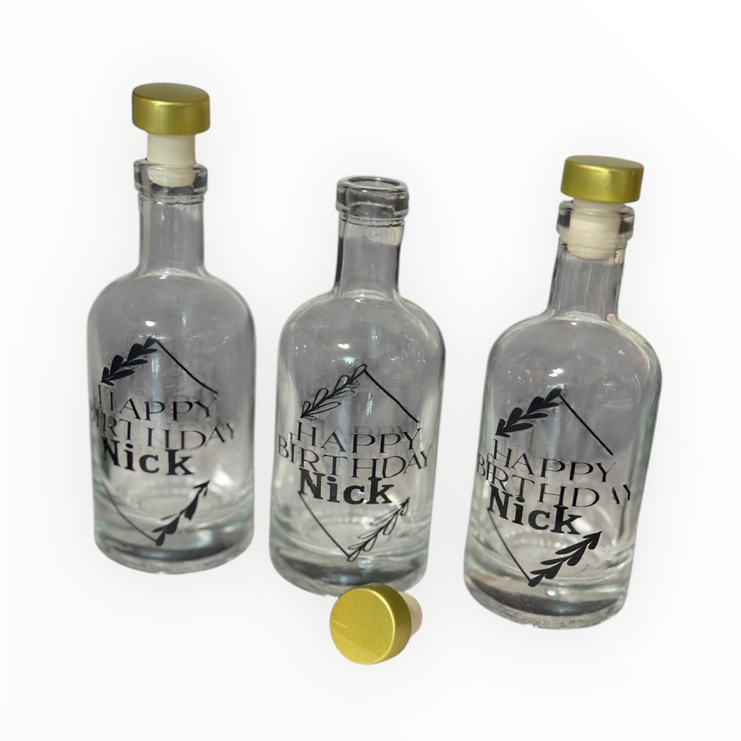 Small Glass Liquor Bottles (24 bottles)