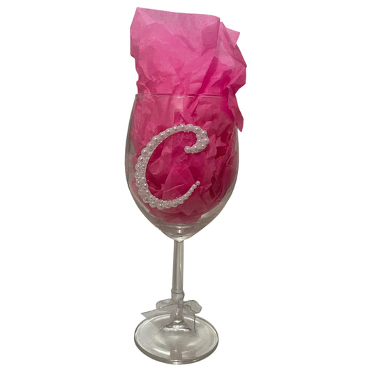 Custom Rhinestone Wine Glass