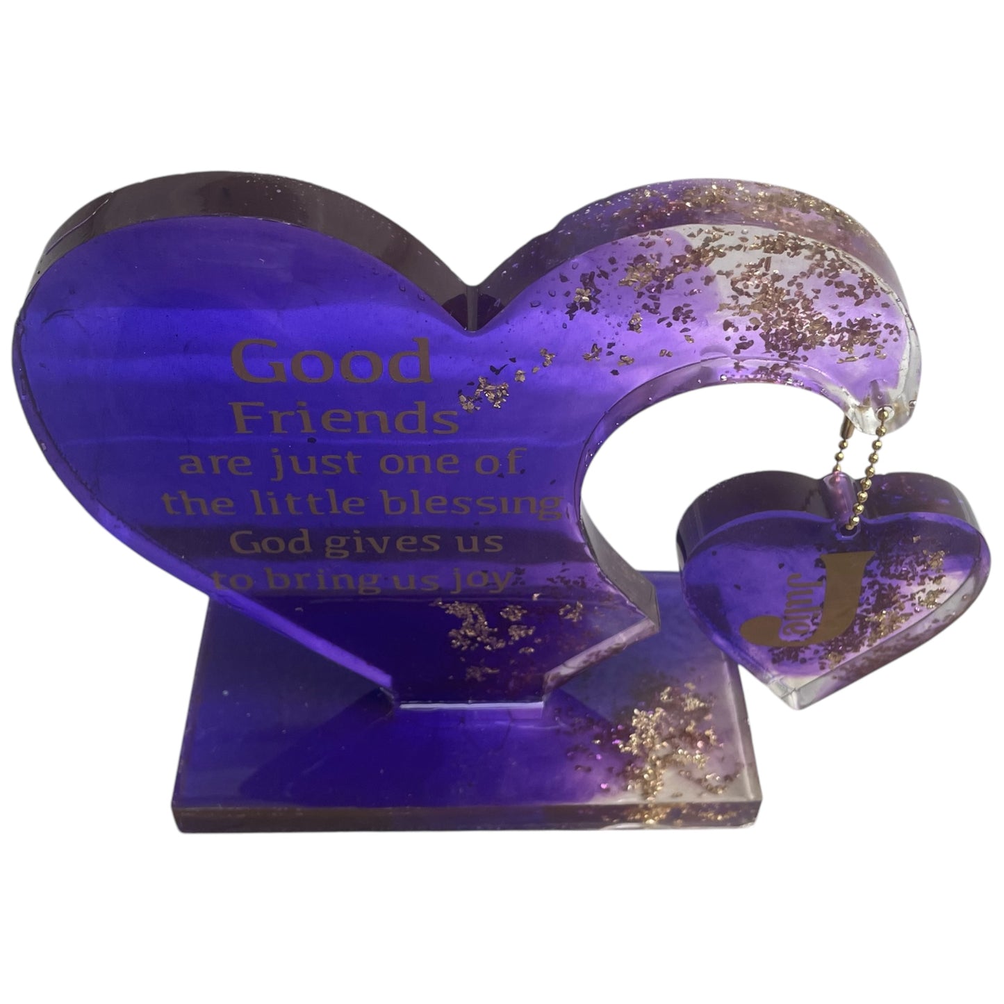 Custom Hanging Double Heart