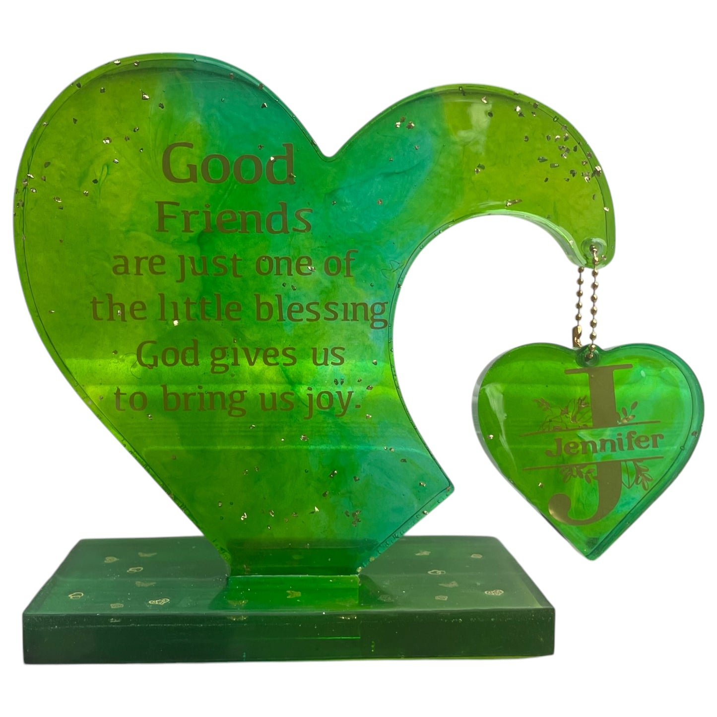 Custom Hanging Double Heart